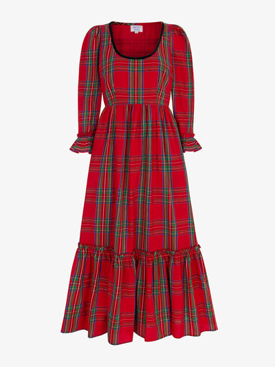 Pink City Prints Ruby tartan Carys dress at Collagerie