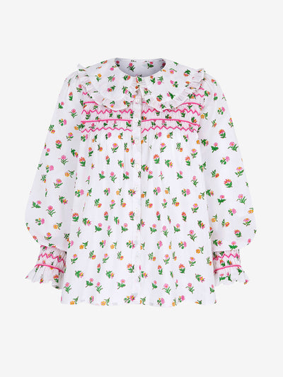Pink City Prints Vintage blossom posey blouse at Collagerie