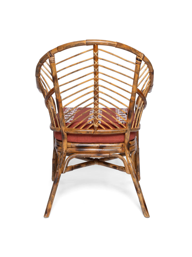 Brick red Piolo bamboo chair