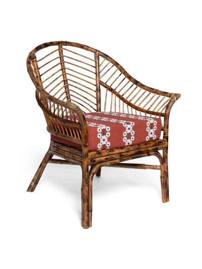 Sharland England Brick red Piolo bamboo chair at Collagerie