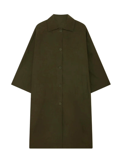 Plümo Doherty coat in olive at Collagerie