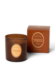 Pomegranate and patchouli scented candle