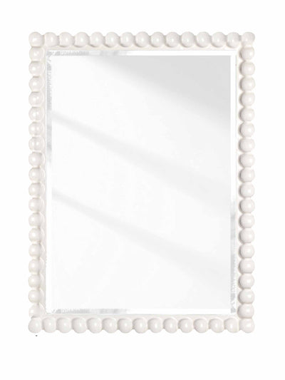 Pooky White bobbin mirror at Collagerie