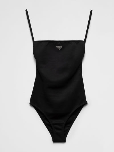 Prada Interlock knit one-piece swimsuit at Collagerie