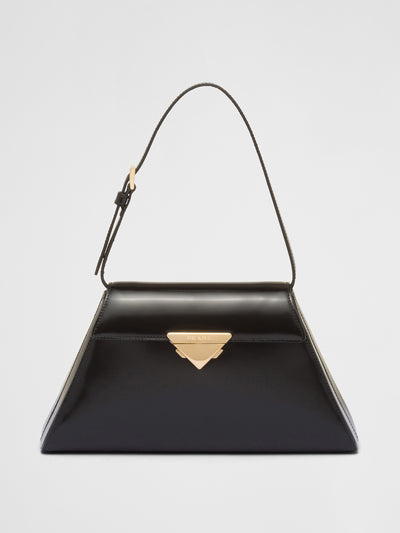 Prada Black leather shoulder bag at Collagerie