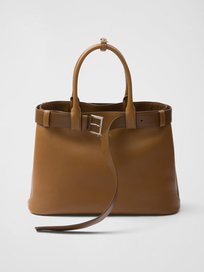 Prada Prada Buckle large leather handbag with belt at Collagerie
