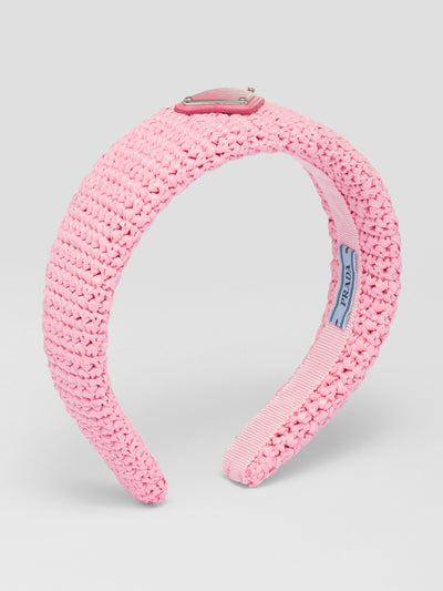 Prada Pink crochet hairband at Collagerie