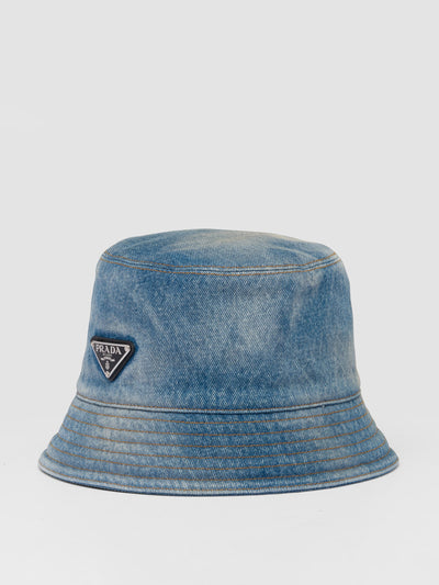 Prada Denim bucket hat at Collagerie