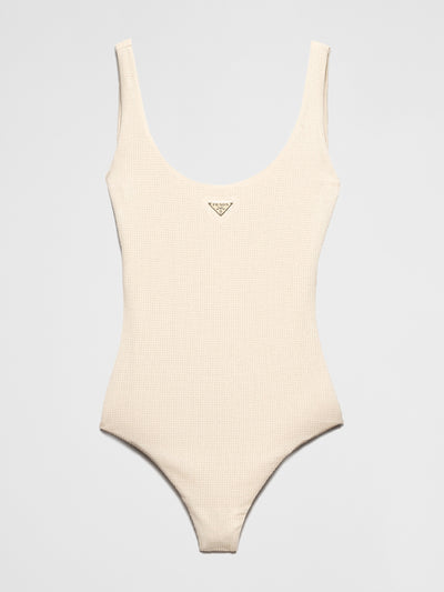 Prada Jersey one-piece swimsuit with rhinestones at Collagerie