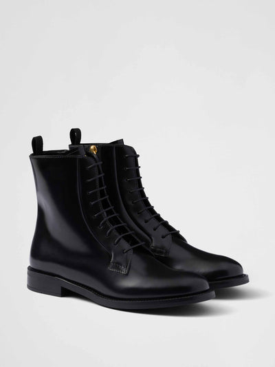 Prada Brushed leather ankle boots at Collagerie