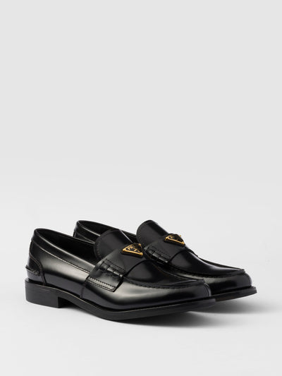 Prada Brushed leather loafers at Collagerie