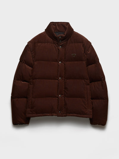 Prada Medium-weight corduroy down jacket at Collagerie