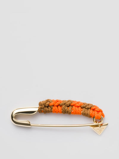 Prada Metal safety pin brooch at Collagerie