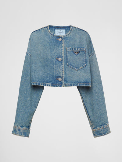 Prada Denim blouson jacket at Collagerie