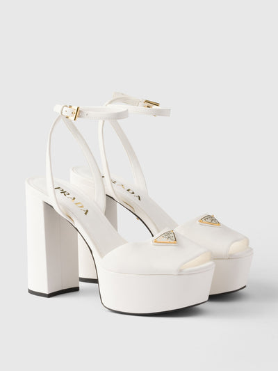 Prada Nappa leather platform sandals at Collagerie