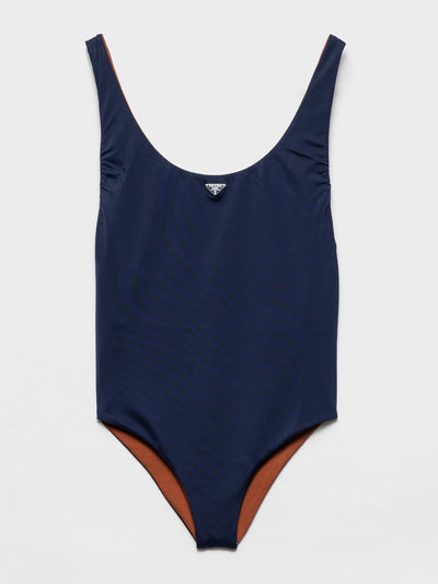Prada One-piece jersey swimsuit at Collagerie