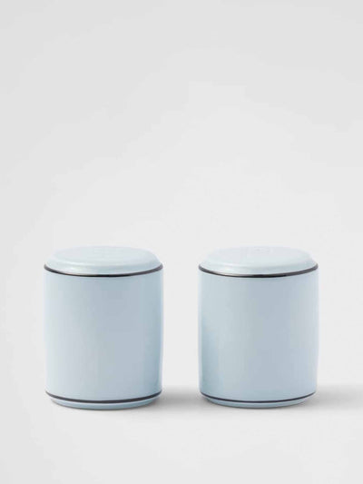 Prada Porcelain salt and pepper set in Celadon at Collagerie