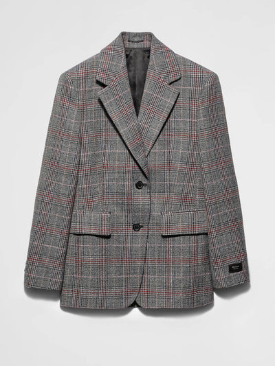 Prada Single-breasted Prince of Wales checked jacket at Collagerie