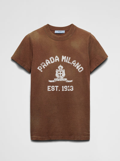 Prada Printed jersey t-shirt at Collagerie