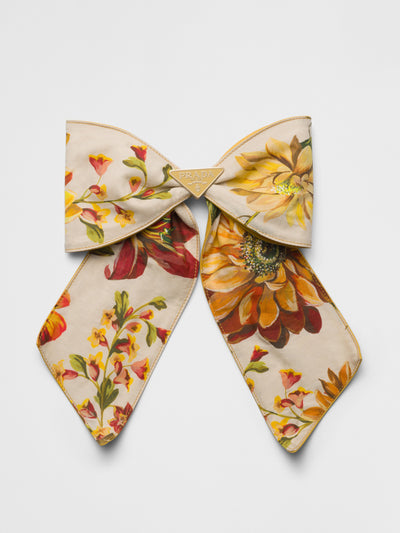 Prada Printed fabric hair clip at Collagerie