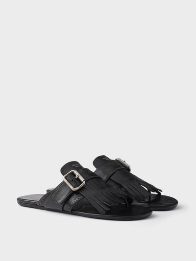 Prada Shuffle leather thong sandals at Collagerie