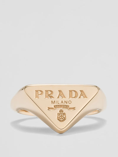 Prada Yellow gold signet ring at Collagerie