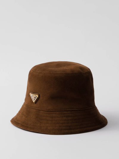 Prada Suede bucket hat at Collagerie