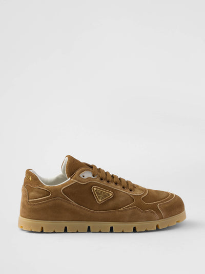 Prada Trail faded suede sneakers at Collagerie