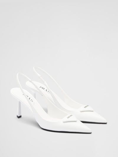 Prada Brushed leather slingback pumps at Collagerie