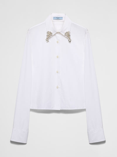 Prada Embroidered poplin shirt at Collagerie