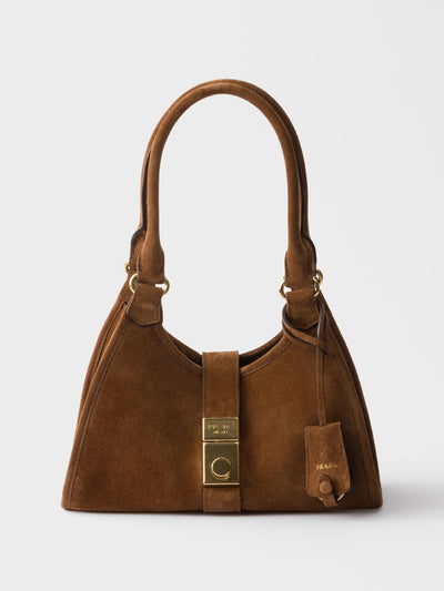 Prada Small suede tote bag at Collagerie