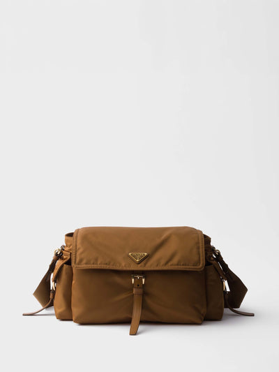 Prada Explore large Re-Nylon shoulder bag with flap at Collagerie