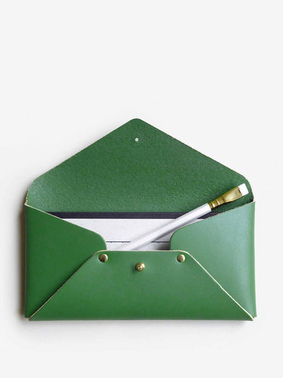 Present & Correct Green envelope pencil case at Collagerie