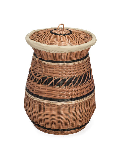 Prestige Wicker Round laundry wicker basket at Collagerie