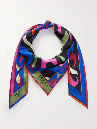 Pucci Printed silk-twill scarf at Collagerie