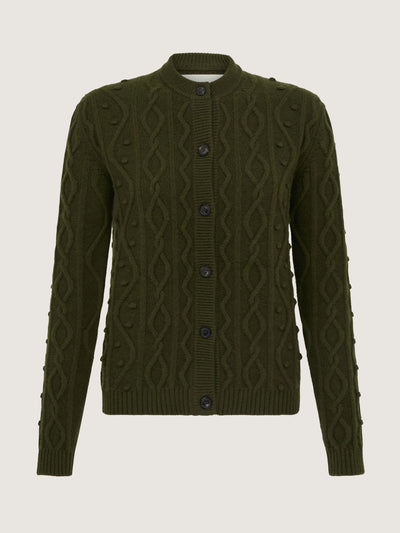 Purdey Cashmere aran cardigan at Collagerie