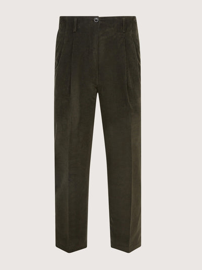 Purdey Double pleat trouser in loden at Collagerie