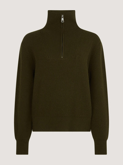 Purdey Women’s Mill funnel-neck wool sweater at Collagerie