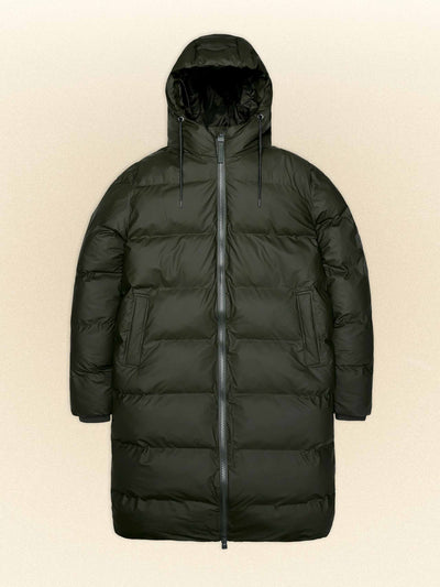 Rains Alta long puffer jacket at Collagerie