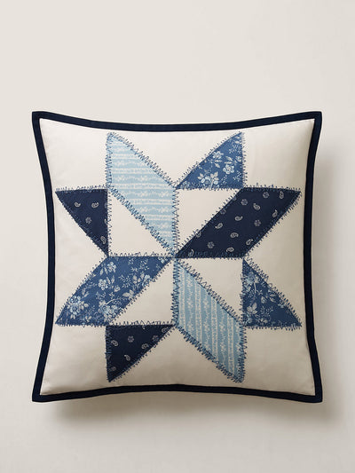 Ralph Lauren Blue and white throw pillow at Collagerie