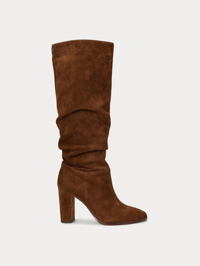 Ralph Lauren Artizan suede tall boots at Collagerie