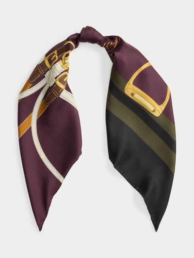 Ralph Lauren Belting-print silk square scarf at Collagerie