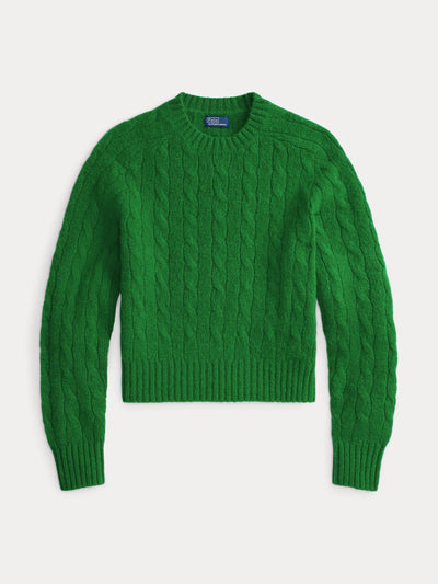 Polo Ralph Lauren Cable-knit wool-blend crewneck jumper at Collagerie
