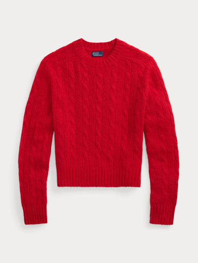 Polo Ralph Lauren Cable-knit wool-blend crewneck jumper at Collagerie