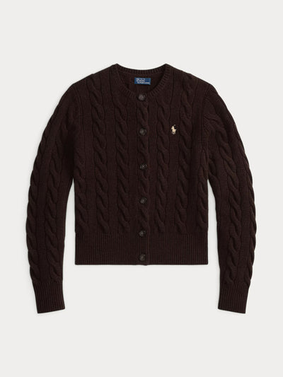 Polo Ralph Lauren Cable-knit wool-cashmere cardigan at Collagerie