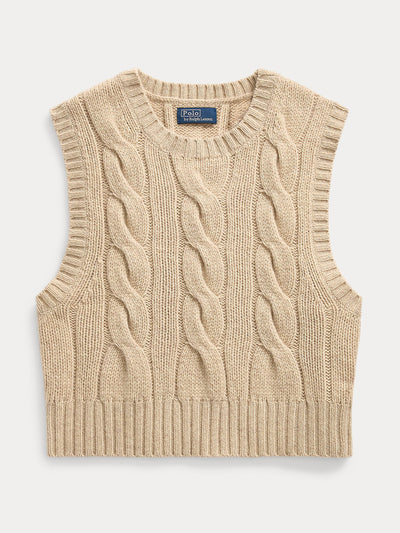 Polo Ralph Lauren Cropped cable wool-cashmere jumper at Collagerie