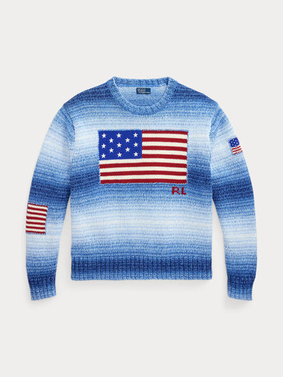 Polo Ralph Lauren Flag ombré cotton jumper at Collagerie