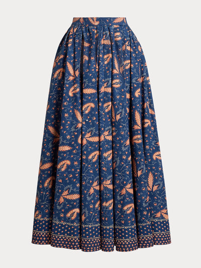 Polo Ralph Lauren Floral cotton poplin a-line skirt at Collagerie