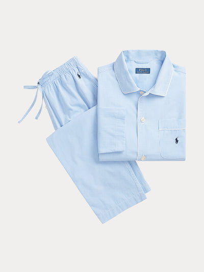 Ralph Lauren Gingham poplin long sleep set at Collagerie