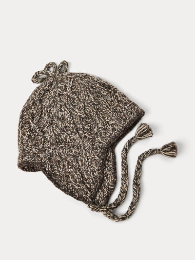 Ralph Lauren Marled Aran-knit earflap cap at Collagerie